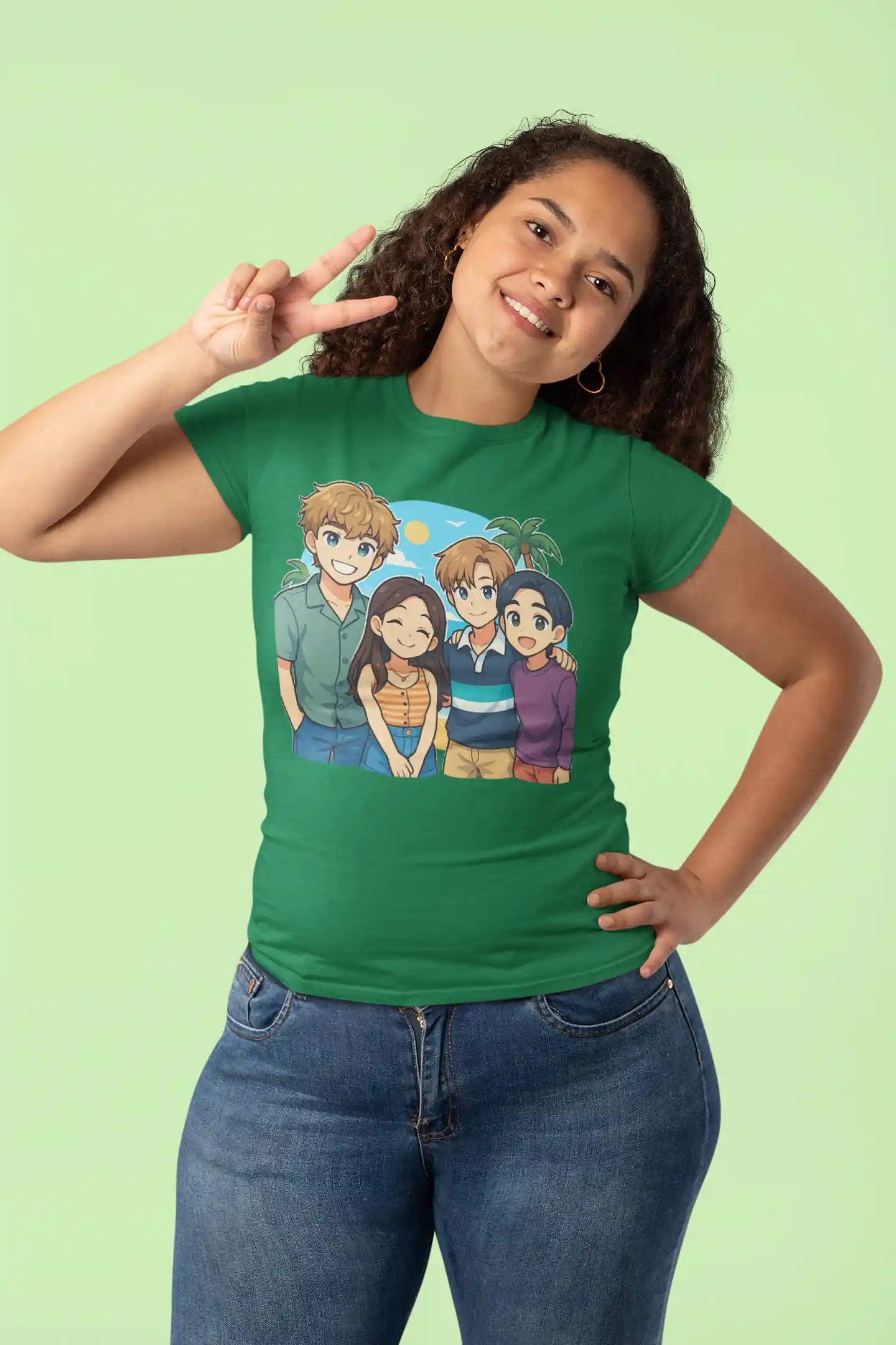 The Summer I Turned Pretty Anime T-Shirt – Belly, Conrad, Jeremiah & Steven – Bella+Canvas 3001 Short Sleeve Tee