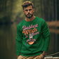 Baddest Witch in Town Retro Halloween Bella+Canvas 3501 Sweatshirt – Spooky Cute Fall Outfit