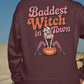 Baddest Witch in Town Retro Halloween Bella+Canvas 3501 Sweatshirt – Spooky Cute Fall Outfit