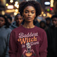 Baddest Witch in Town Retro Halloween Bella+Canvas 3501 Sweatshirt – Spooky Cute Fall Outfit