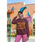 Witch Way to the Candy Halloween Sweatshirt – Bella+Canvas 3501 Unisex Pullover – Spooky Funny Fall Sweater (S–3XL, Multiple Colors)