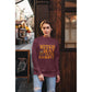 Witch Way to the Candy Halloween Sweatshirt – Bella+Canvas 3501 Unisex Pullover – Spooky Funny Fall Sweater (S–3XL, Multiple Colors)