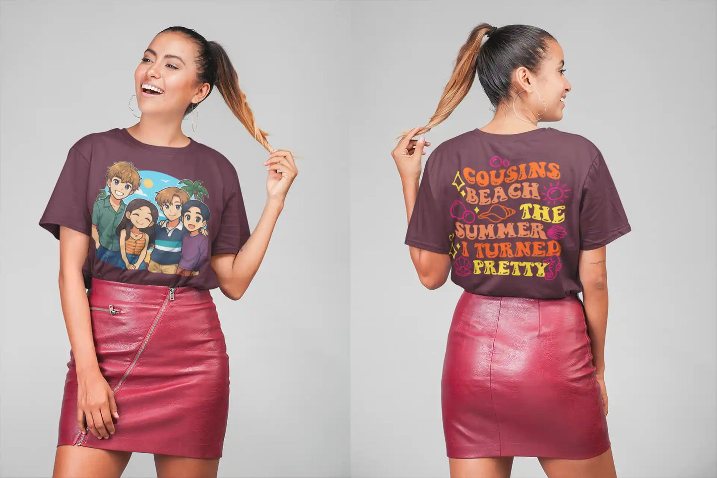 The Summer I Turned Pretty Anime T-Shirt – Belly, Conrad, Jeremiah & Steven – Bella+Canvas 3001 Short Sleeve Tee