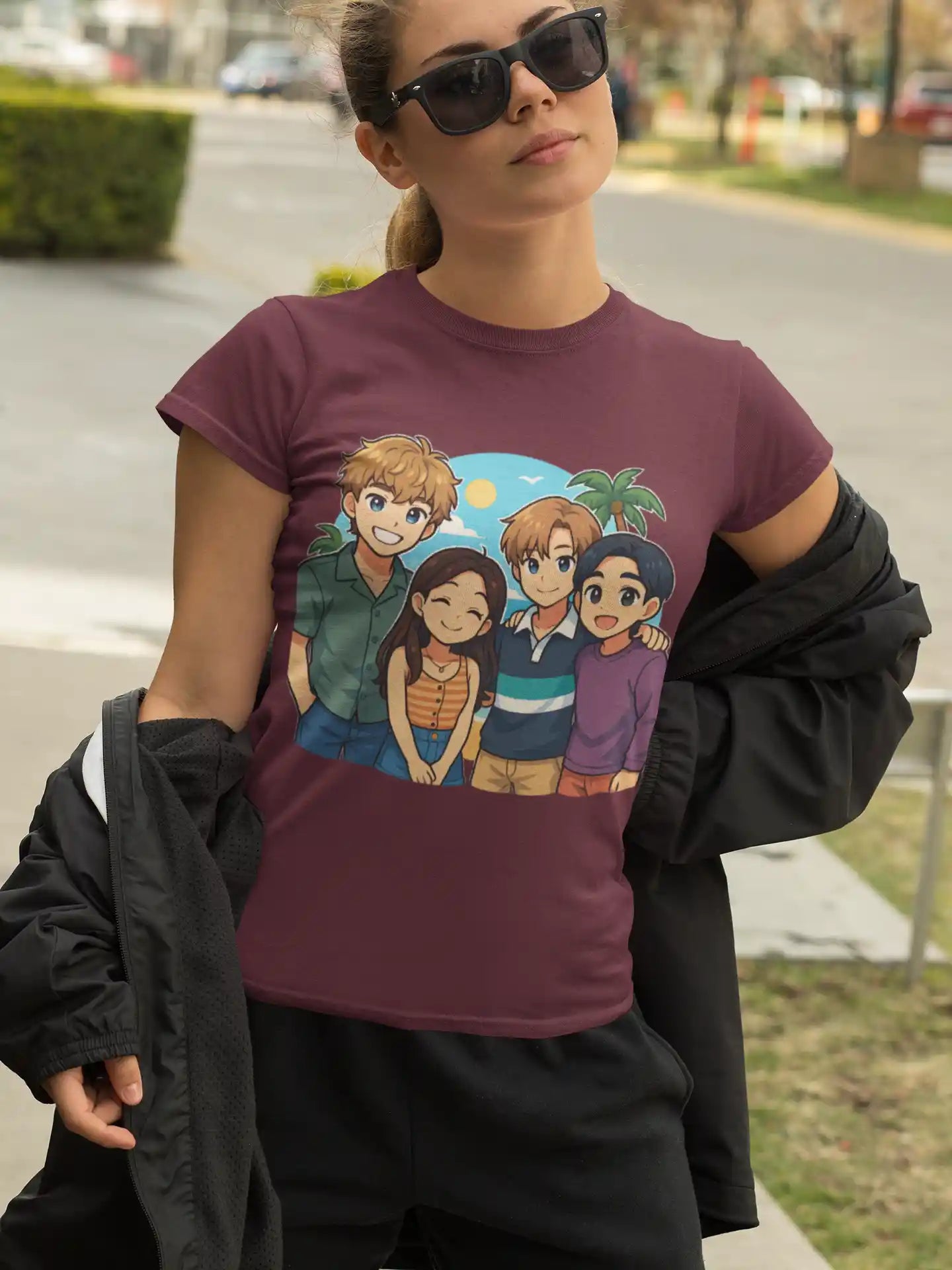The Summer I Turned Pretty Anime T-Shirt – Belly, Conrad, Jeremiah & Steven – Bella+Canvas 3001 Short Sleeve Tee