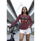 Spooky Cherry Halloween Bow Sweatshirt – Cute & Creepy Fall Vibes