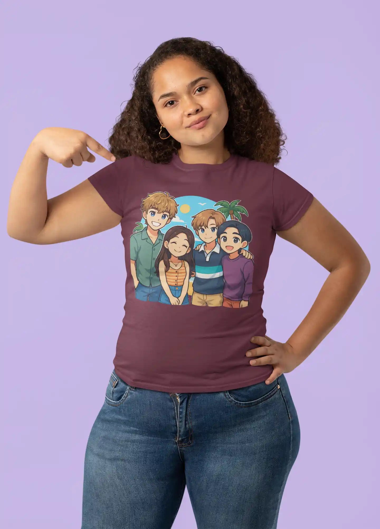 The Summer I Turned Pretty Anime T-Shirt – Belly, Conrad, Jeremiah & Steven – Bella+Canvas 3001 Short Sleeve Tee