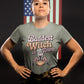 Baddest Witch in Town Retro Halloween Bella+Canvas 3001 T-Shirt – Spooky Cute Fall Tee