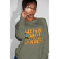 Witch Way to the Candy Halloween Sweatshirt – Bella+Canvas 3501 Unisex Pullover – Spooky Funny Fall Sweater (S–3XL, Multiple Colors)