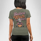 Baddest Witch in Town Retro Halloween Bella+Canvas 3001 T-Shirt – Spooky Cute Fall Tee