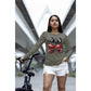 Spooky Cherry Halloween Bow Sweatshirt – Cute & Creepy Fall Vibes