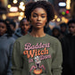 Baddest Witch in Town Retro Halloween Bella+Canvas 3501 Sweatshirt – Spooky Cute Fall Outfit