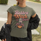 Baddest Witch in Town Retro Halloween Bella+Canvas 3001 T-Shirt – Spooky Cute Fall Tee