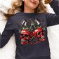 Spooky Cherry Halloween Bow Sweatshirt – Cute & Creepy Fall Vibes