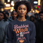 Baddest Witch in Town Retro Halloween Bella+Canvas 3501 Sweatshirt – Spooky Cute Fall Outfit