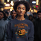 Halloween Town Sweatshirt – Vintage Pumpkin Graphic – Bella Canvas 3501 – Halloween Crewneck – Spooky Season Shirt – Unisex S-3XL