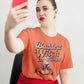 Baddest Witch in Town Retro Halloween Bella+Canvas 3001 T-Shirt – Spooky Cute Fall Tee