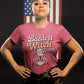 Baddest Witch in Town Retro Halloween Bella+Canvas 3001 T-Shirt – Spooky Cute Fall Tee