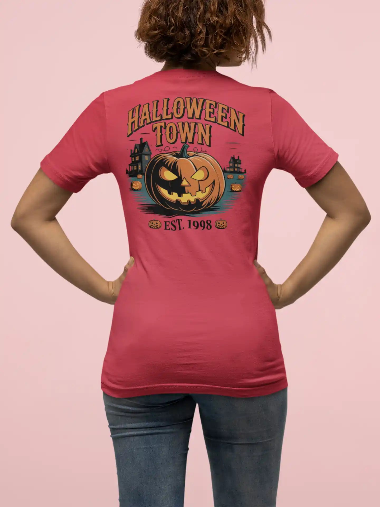 Halloween Town T-Shirt – Vintage Pumpkin Graphic – Bella Canvas 3001 – Halloween Tee – Spooky Season Shirt – Unisex S-3XL