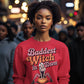 Baddest Witch in Town Retro Halloween Bella+Canvas 3501 Sweatshirt – Spooky Cute Fall Outfit