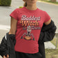 Baddest Witch in Town Retro Halloween Bella+Canvas 3001 T-Shirt – Spooky Cute Fall Tee