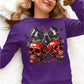 Spooky Cherry Halloween Bow Sweatshirt – Cute & Creepy Fall Vibes