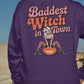 Baddest Witch in Town Retro Halloween Bella+Canvas 3501 Sweatshirt – Spooky Cute Fall Outfit