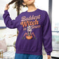 Baddest Witch in Town Retro Halloween Bella+Canvas 3501 Sweatshirt – Spooky Cute Fall Outfit