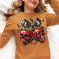 Spooky Cherry Halloween Bow Sweatshirt – Cute & Creepy Fall Vibes