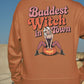 Baddest Witch in Town Retro Halloween Bella+Canvas 3501 Sweatshirt – Spooky Cute Fall Outfit