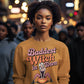 Baddest Witch in Town Retro Halloween Bella+Canvas 3501 Sweatshirt – Spooky Cute Fall Outfit
