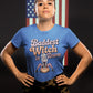 Baddest Witch in Town Retro Halloween Bella+Canvas 3001 T-Shirt – Spooky Cute Fall Tee