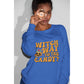 Witch Way to the Candy Halloween Sweatshirt – Bella+Canvas 3501 Unisex Pullover – Spooky Funny Fall Sweater (S–3XL, Multiple Colors)