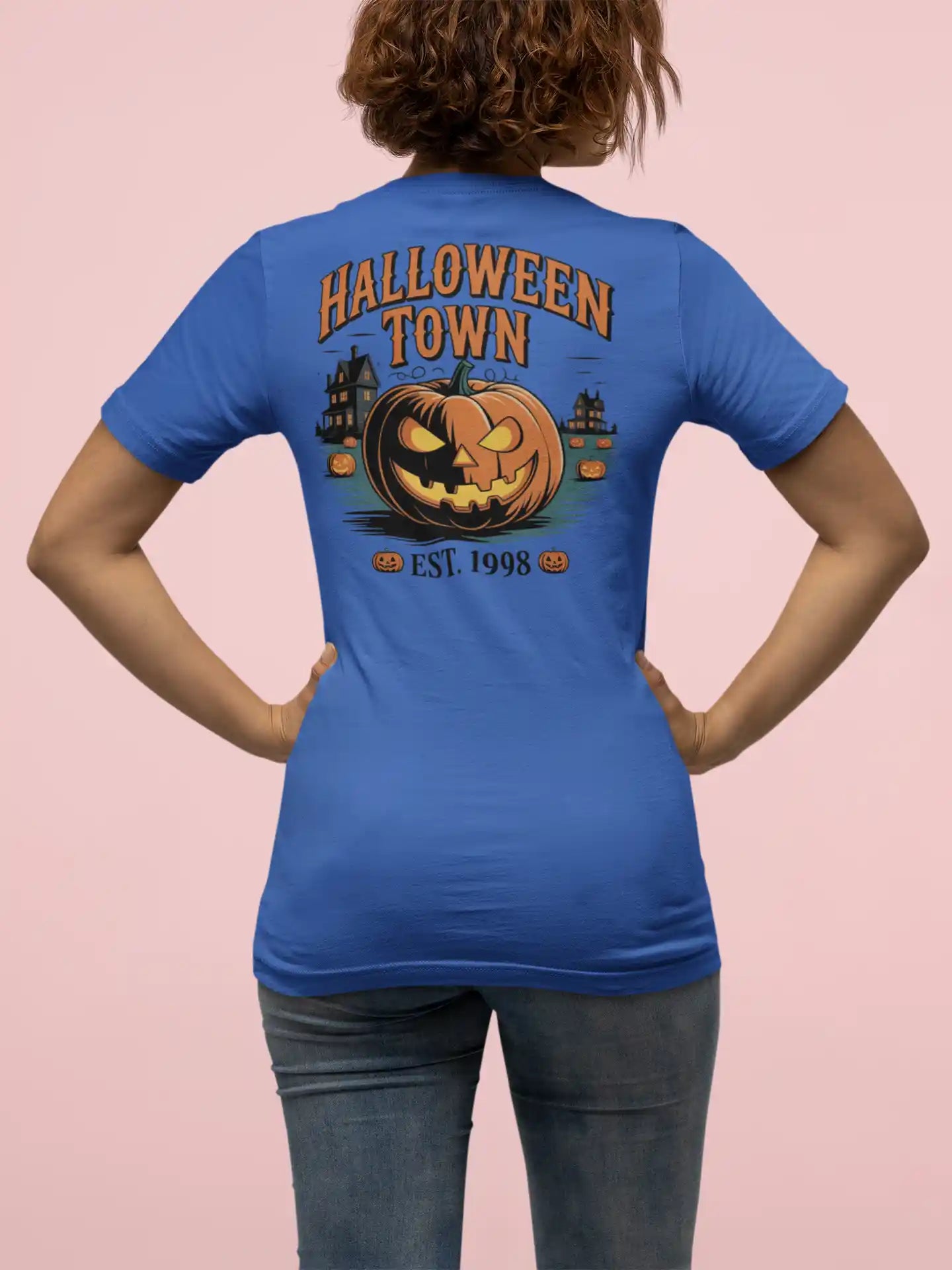 Halloween Town T-Shirt – Vintage Pumpkin Graphic – Bella Canvas 3001 – Halloween Tee – Spooky Season Shirt – Unisex S-3XL