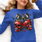 Spooky Cherry Halloween Bow Sweatshirt – Cute & Creepy Fall Vibes