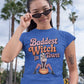 Baddest Witch in Town Retro Halloween Bella+Canvas 3001 T-Shirt – Spooky Cute Fall Tee