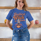 Baddest Witch in Town Retro Halloween Bella+Canvas 3001 T-Shirt – Spooky Cute Fall Tee