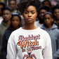 Baddest Witch in Town Retro Halloween Bella+Canvas 3501 Sweatshirt – Spooky Cute Fall Outfit