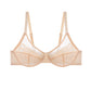 The large-sized underwear with thin mesh fabric gathers the French sexiness of the bra Skin color