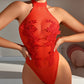 Water-soluble floral see-through hot girl slimming underwear