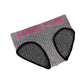 Ribbon-lettered lady's underwear