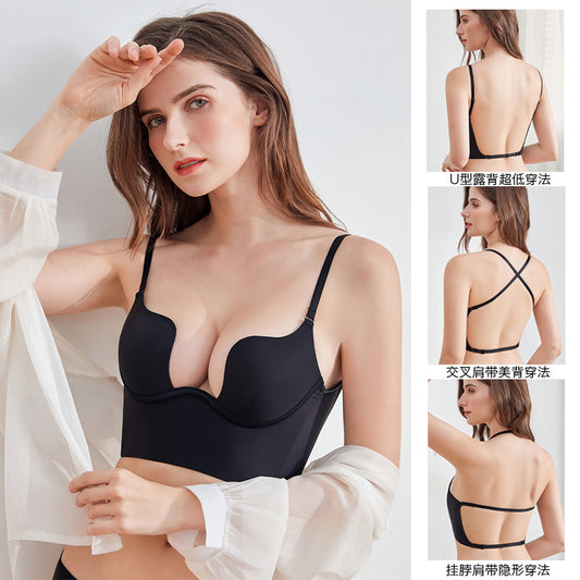 U-shaped smooth backless underwear