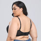 Large size bra ultra-thin lace black sexy underwear bra cross-border supply 38-50FGH