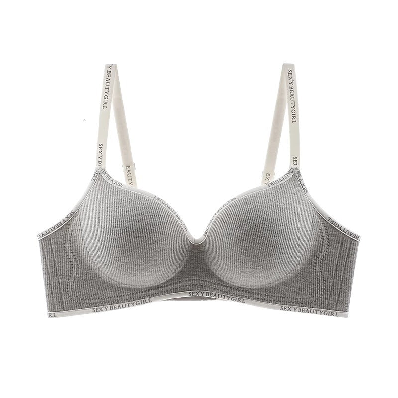 Traceless Thickened Underwear Women's Gathering Small Chest Large Steamed Bread Cup Soft Support Parammary Gap