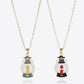 Two-piece Halloween theme necklace set with lantern pendants.