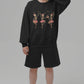 Vintage Halloween Skeleton Dancing Ballerina Long Sleeve – Bella+Canvas 3501 Retro Spooky Tee