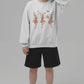 Vintage Halloween Skeleton Dancing Ballerina Long Sleeve – Bella+Canvas 3501 Retro Spooky Tee